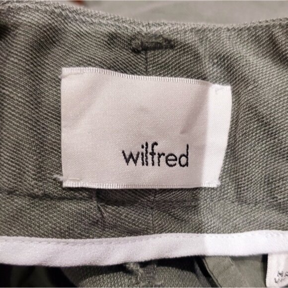 ARITZIA WILFRED "Jallade" Linen Tie Waist Trousers In Sage Green - Picture 3 of 13